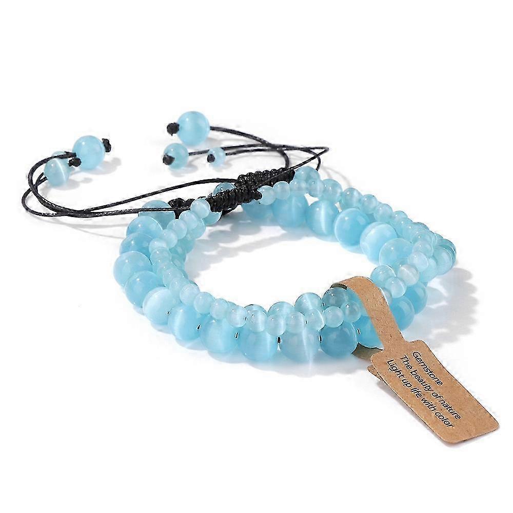 Bracelet-Light Blue Opal Trio-Sky's Embrace
