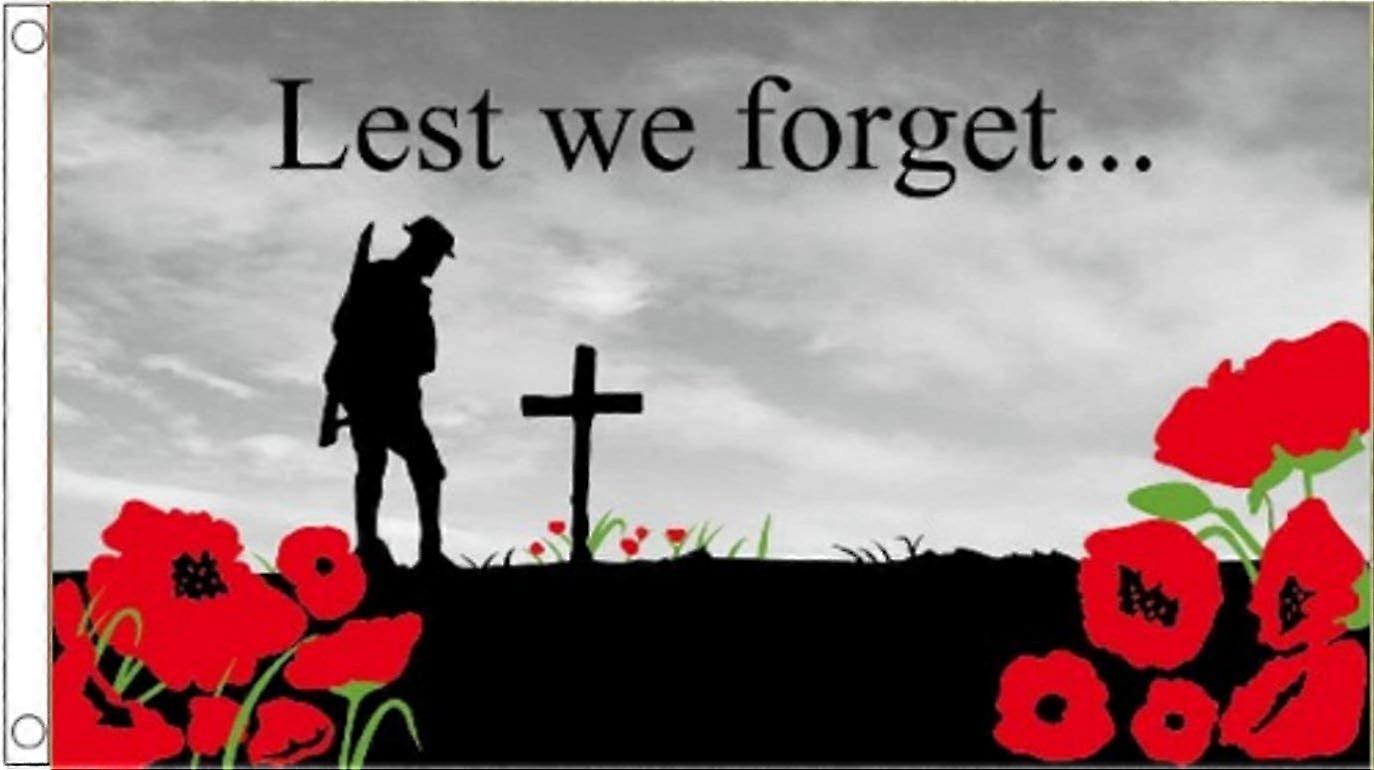 Remembrance Sunday Poppy Lest We Forget Flag