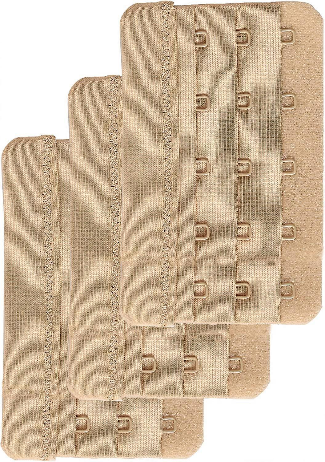 QQDD Women's Bra Extender 5 Hook Plus Size Bra Strap Extenders 3pcs-Pack