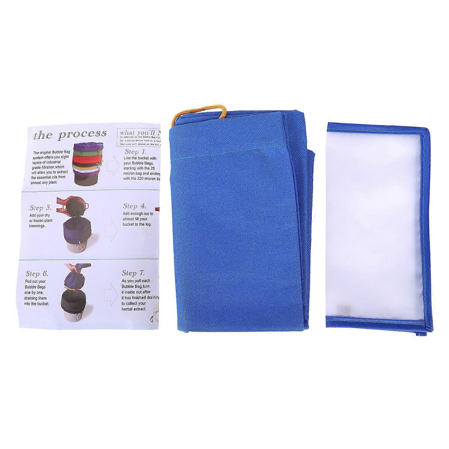 Pro Essence Extractor Kit Ice Bubble Hash 5-Gallon Bag with Pressing Screen(Blue 220 hash bag+Press