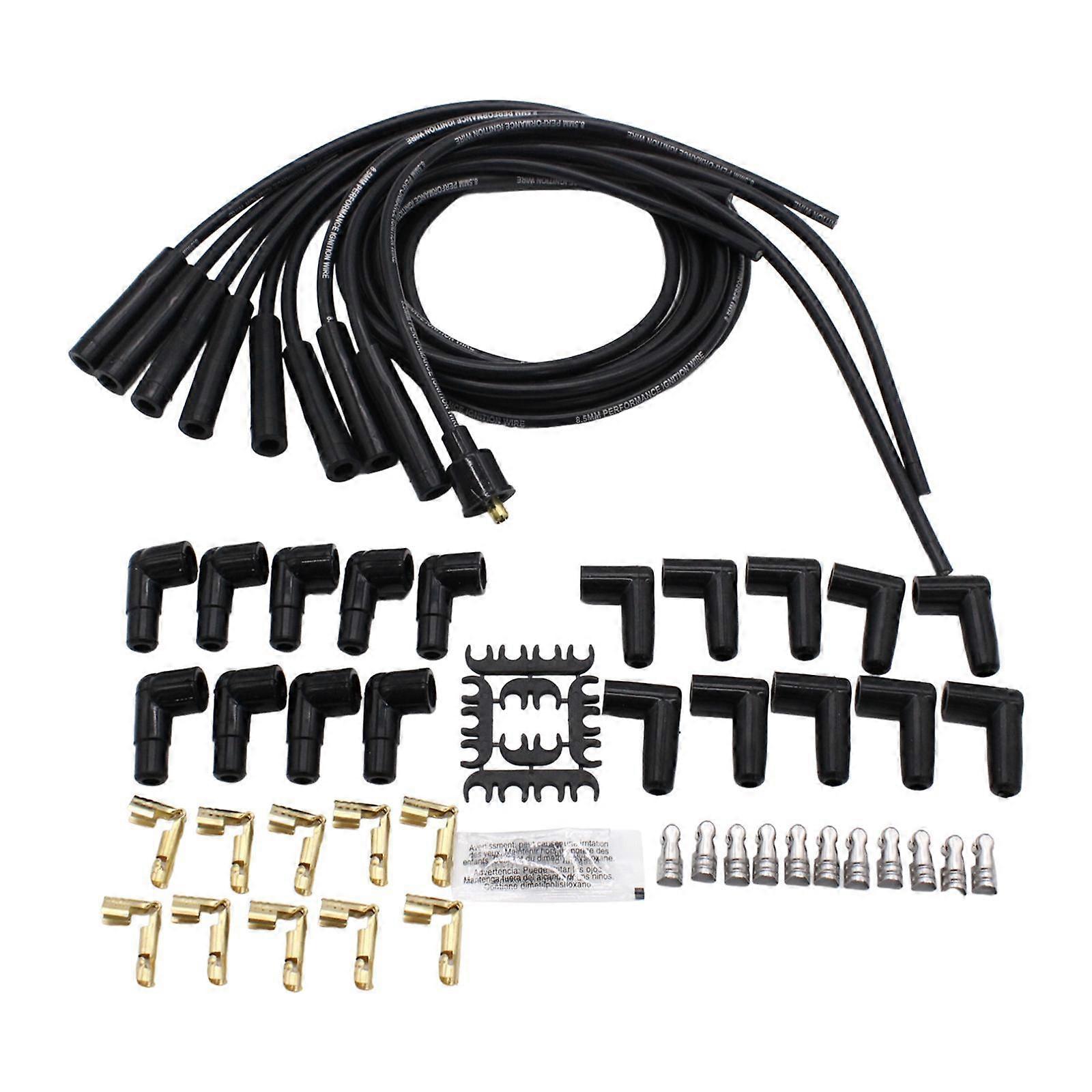 Spark Plug Wire Set Accessories Sturdy Convenient Assemble Replacement Parts Blue