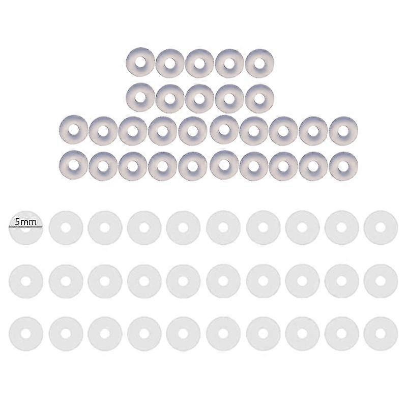 60pieces 3/5/7/9mm Clear Disc Pads Stabilizer Plastic Earring Back Stopper