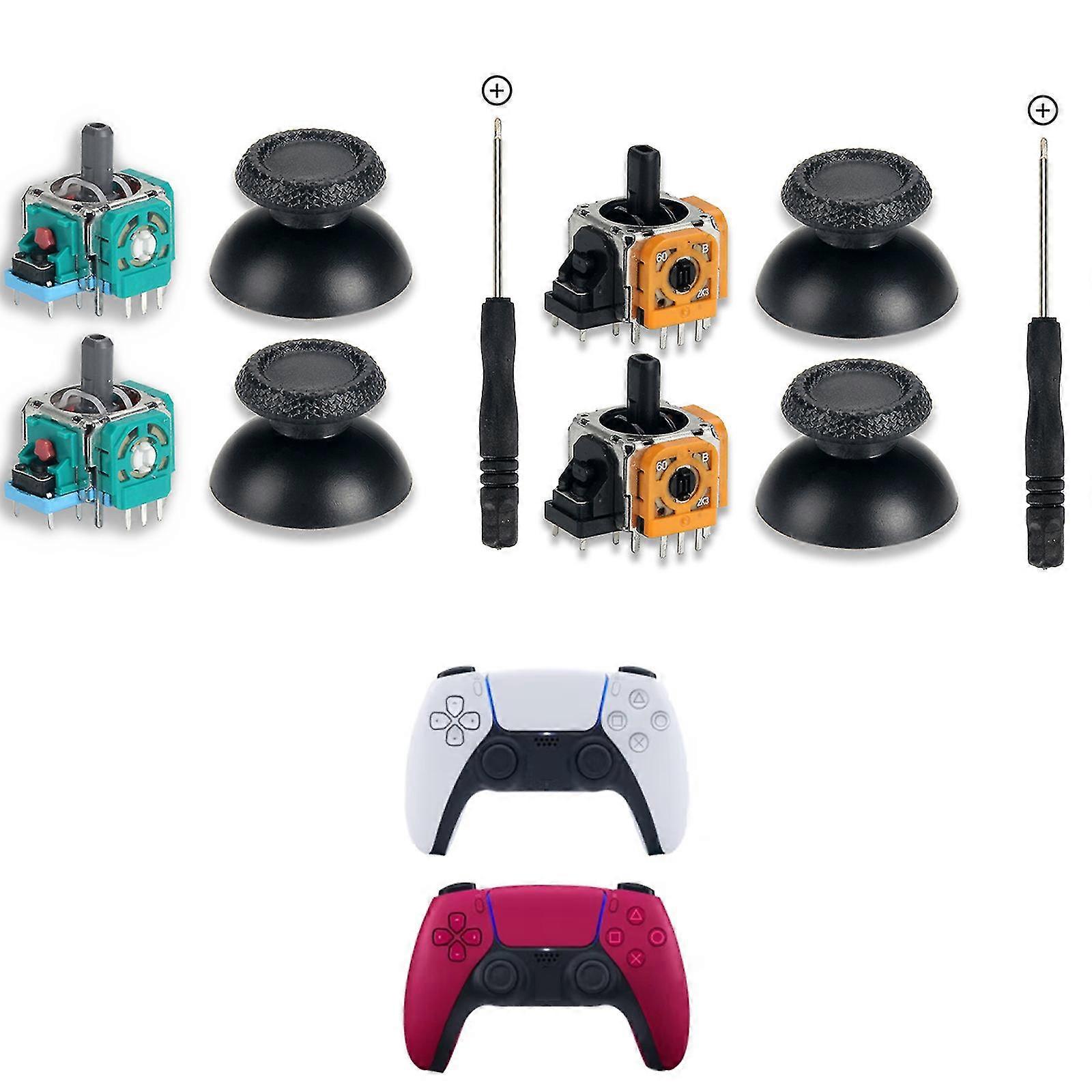 2pcs 3d Analog Joystick Wireless Thumb Sticks Sensor Replacement Kit For