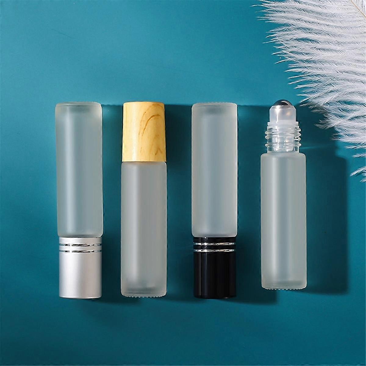 10Pcs 5ML Roll-on Bouteille Petit Cosmétique Emballage Bouteilles De Parfum Conteneur Liquide Roll-on Bouteille Pour Voyage Bois