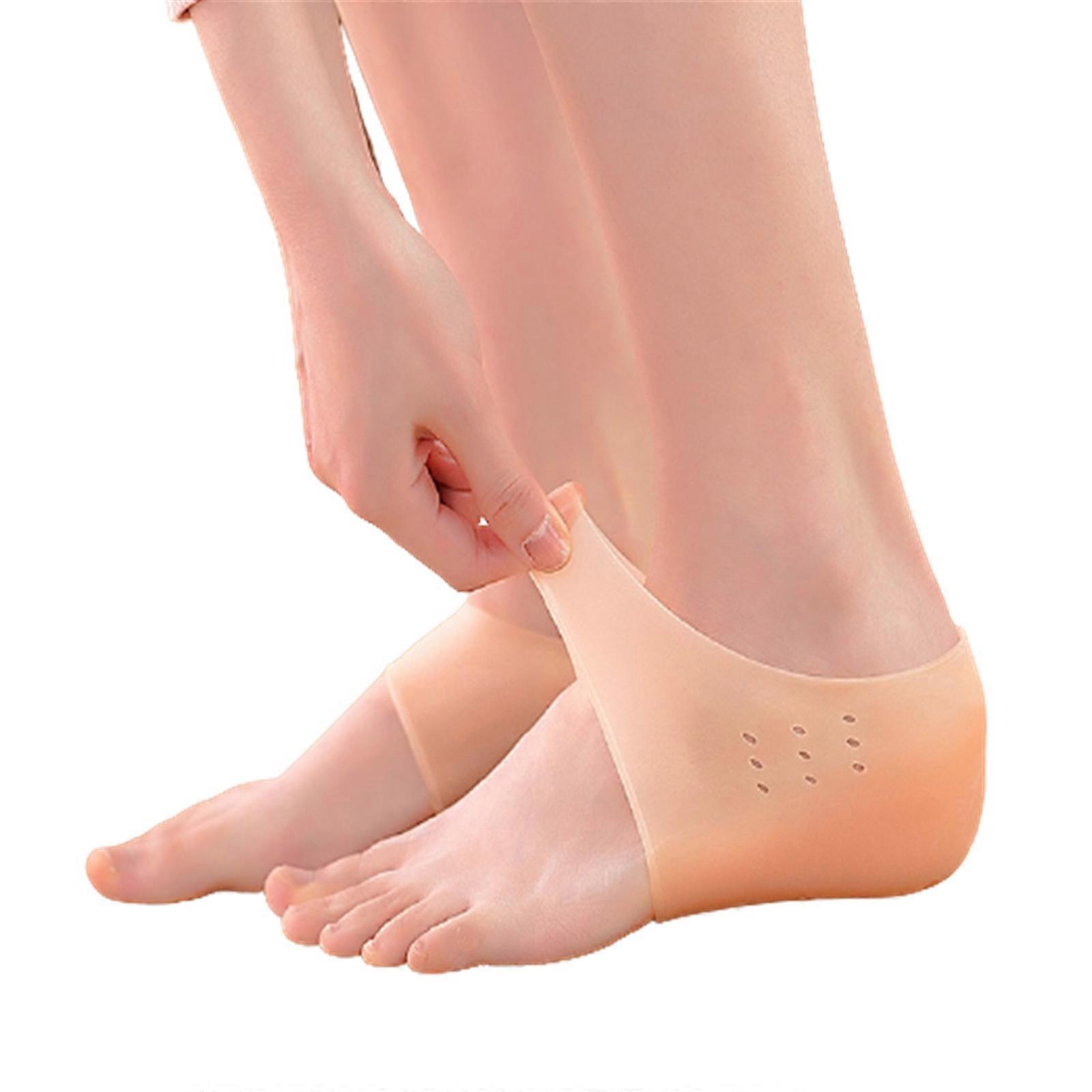 Silicone Heightening Insole Heel Protective Cover Shock Absorption Decompression Anti-Cracking Soft