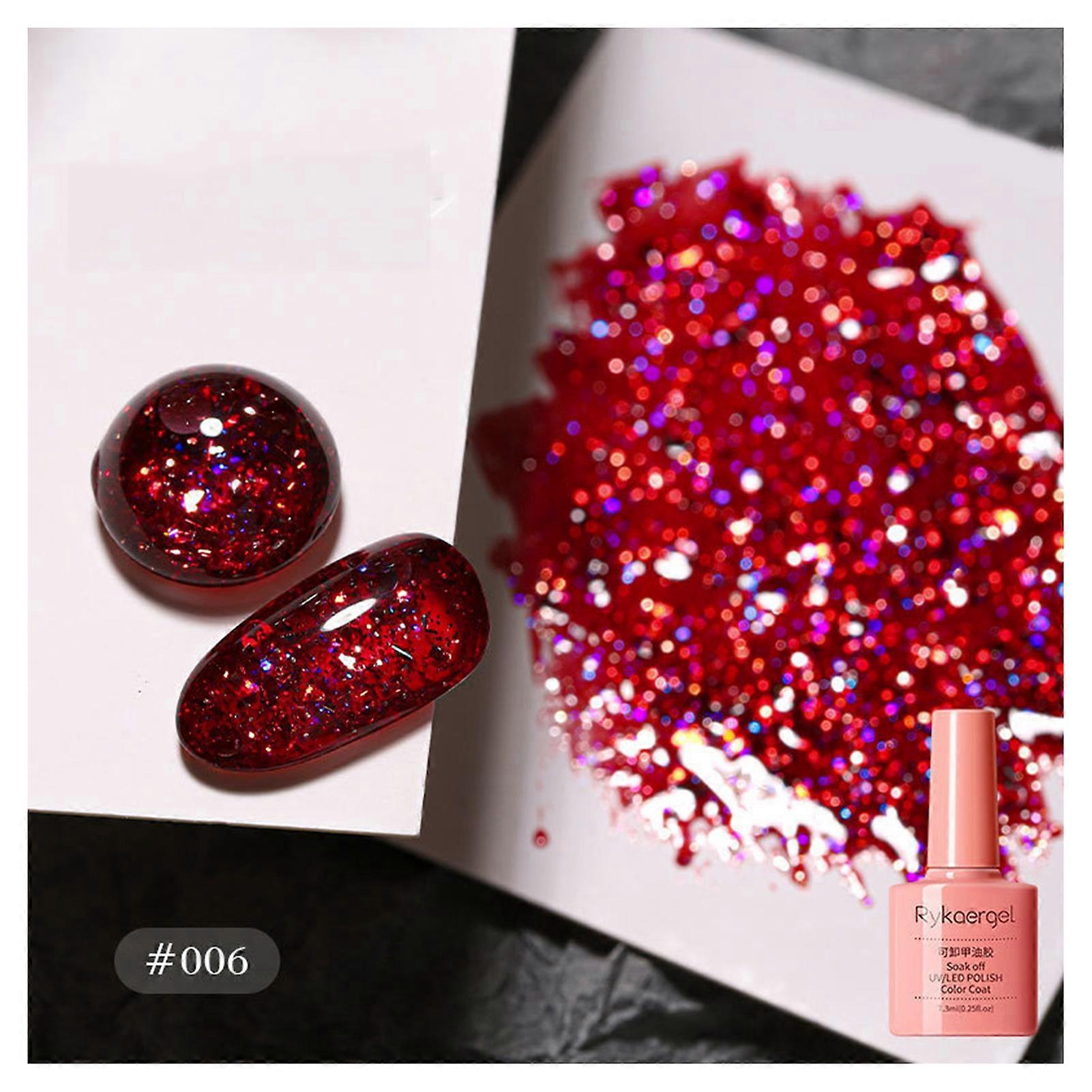 Rose Red Shining Manicure Nail Gel Healthy Ingredients Colorful Design Nail Polish for Beginners Nail Salon Practice