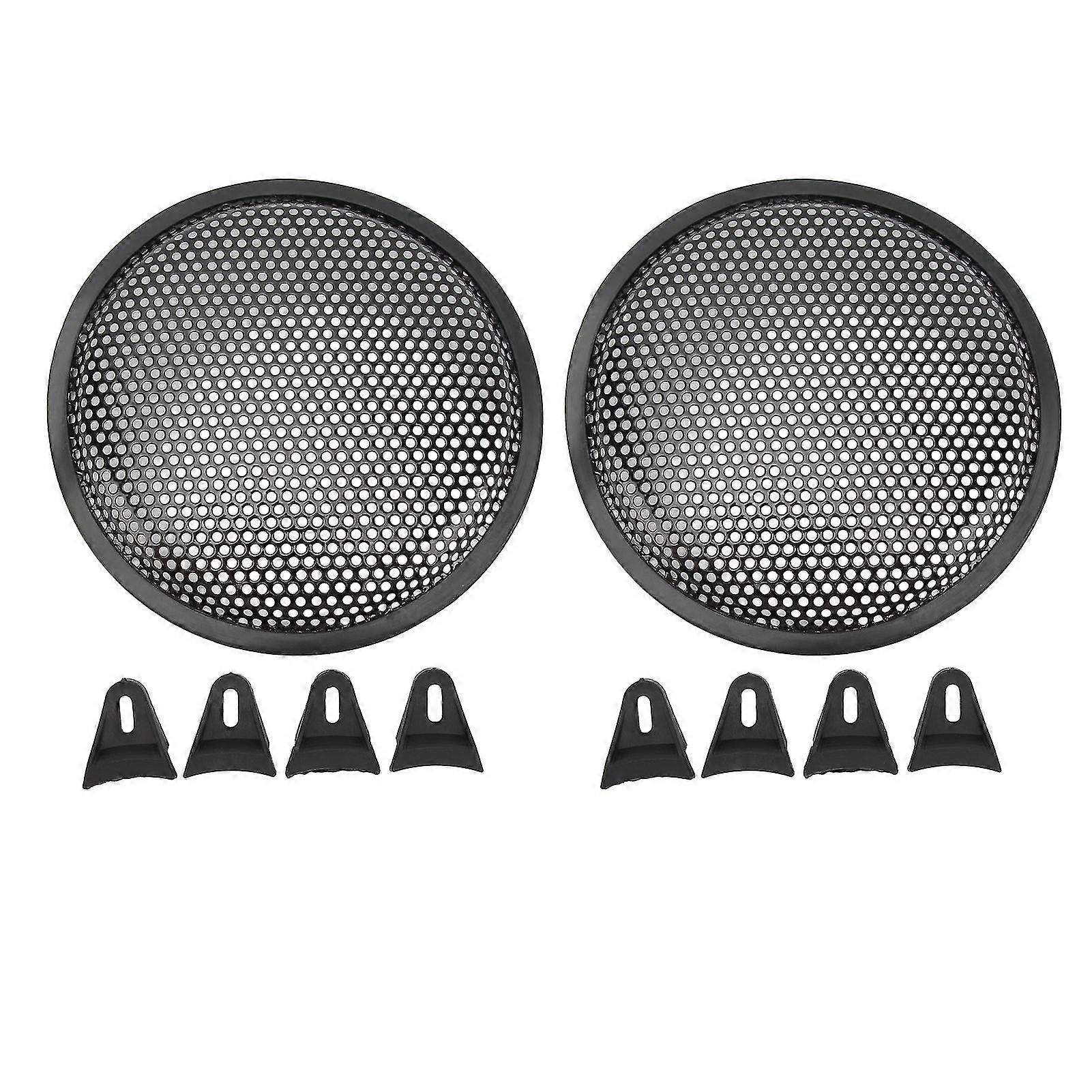 2st högtalare grillskydd 8 tums bil rv svart metalljärn subwoofer mesh grillskydd