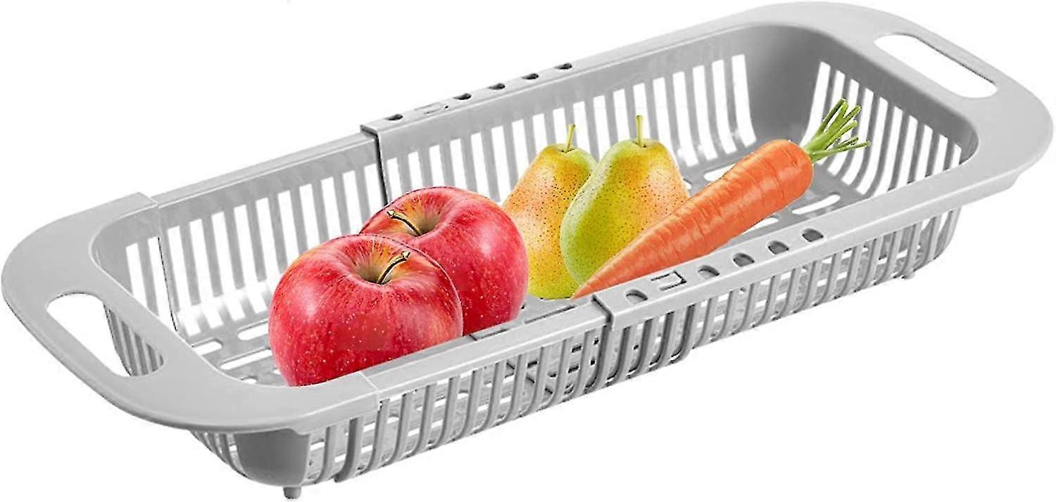 Adjustable Dish Rack - Foldable And Adjustable Sink Vegetable Rack, Expandable Dish Drainer, Washing Vegetables And Fruits, Draining Cooked Pasta And