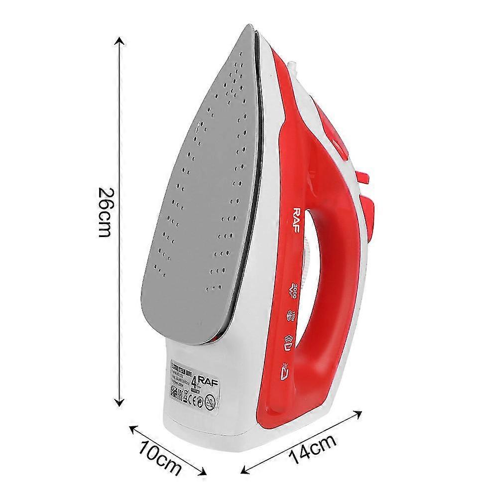 Fer Vapeur Portable Usage Domestique - Contrle De La Temprature 3 Vitesses - Fer Repasser Haute Puissance - 2000w, Rouge.