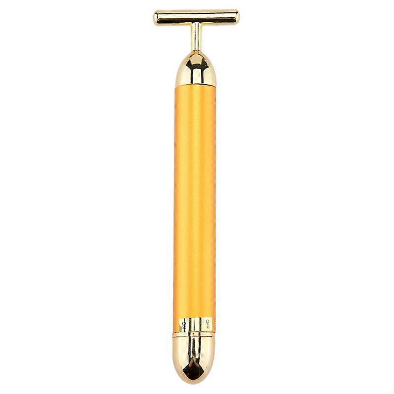 Face Massager Strong Frequency Vibration Multifunctional Zinc Alloy T-shaped Vibrating Facial Rollers for Women