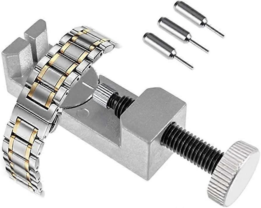 Adjustable Watch Pin Punch Tool, Watchmaking Watch Strap Tool Repair Kit for Link Pin Remover with 3 Extra Pins