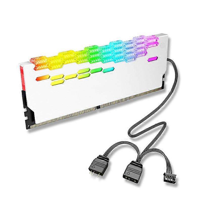RA2 Memory Radiator Efficient Widely Compatible Aluminum Alloy 5V ARGB Desktop Computer RAM Cooler for Home KAESI