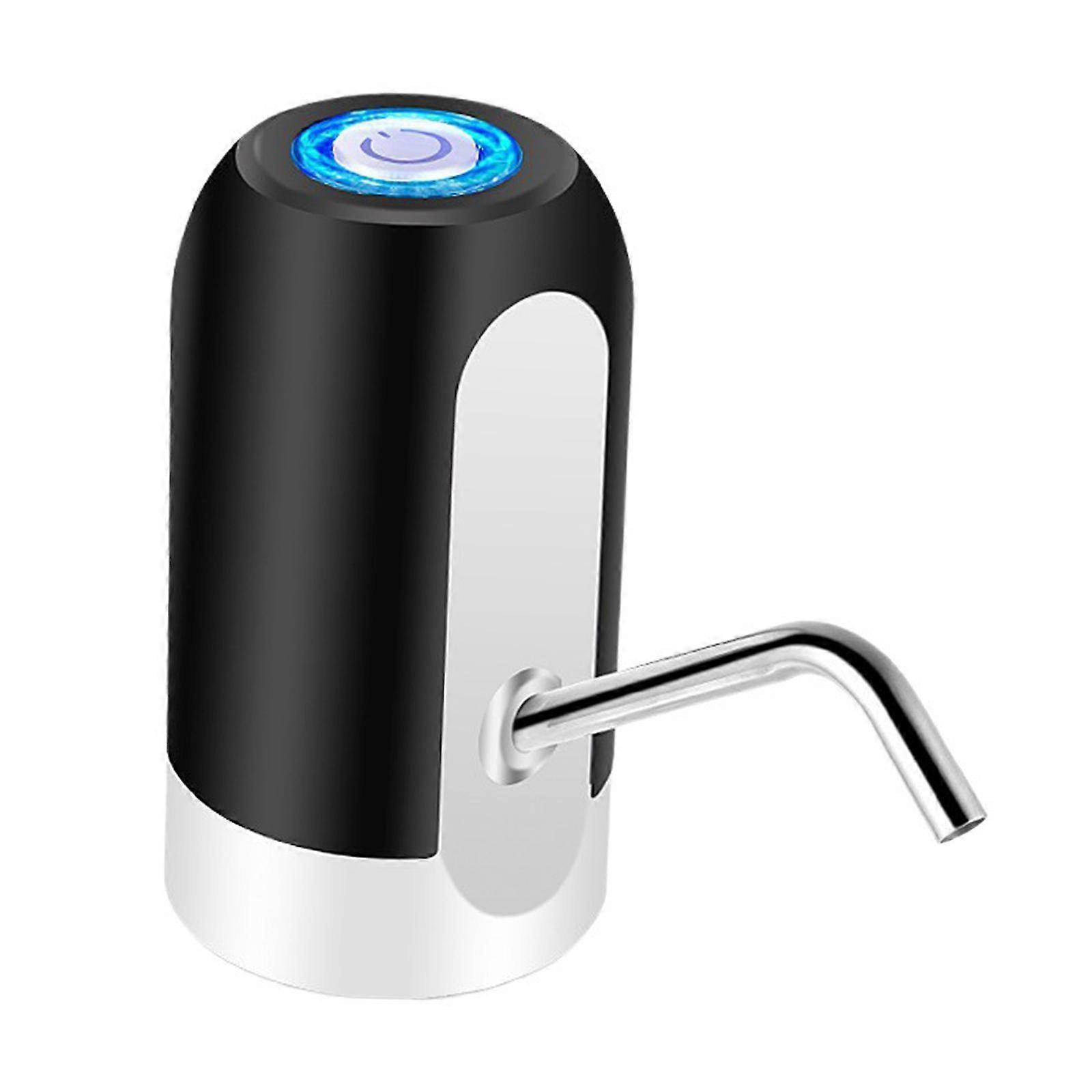 Automatisk Vanddispenser Pumpe Genopladeligt LED Lys Til Kontor Vandring Hjem Sort