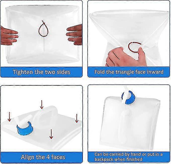 Collapsible Water Container With Spigot Large Capacity Foldable Water Canteen Lightweight Portable Water Carrier With Handle Square Water Bucket For1p