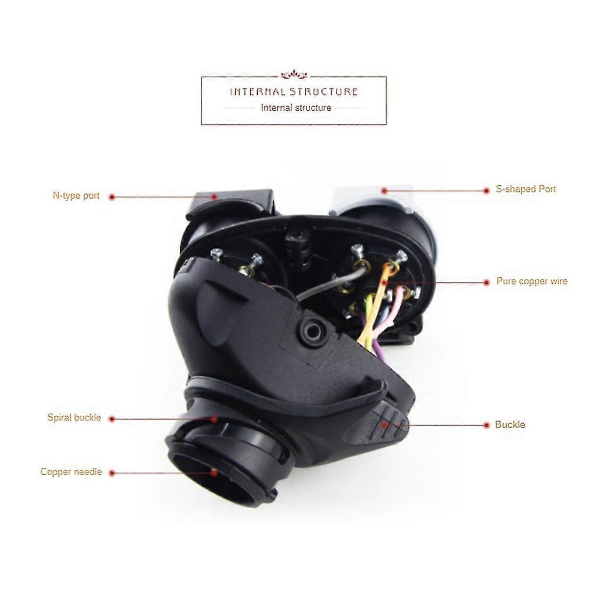 Towing Car RV Trailer Side Replacement Plug Waterproof Socket Adapter Wiring Connector 13 Pin Plug to 12N / 12S 7 Pin