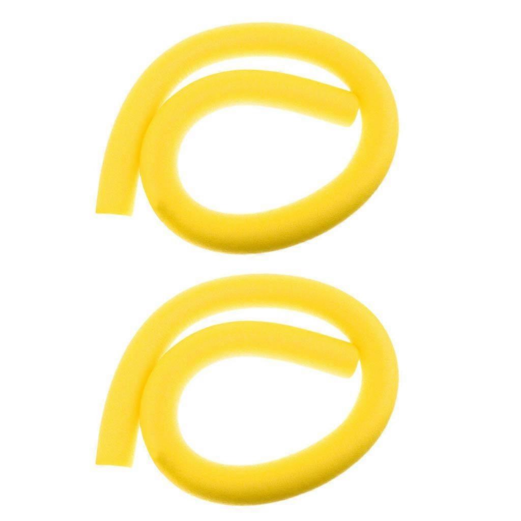 2 Pieces Lightweight Floating Swimming Pool Noodle Float Training Aid Yellow