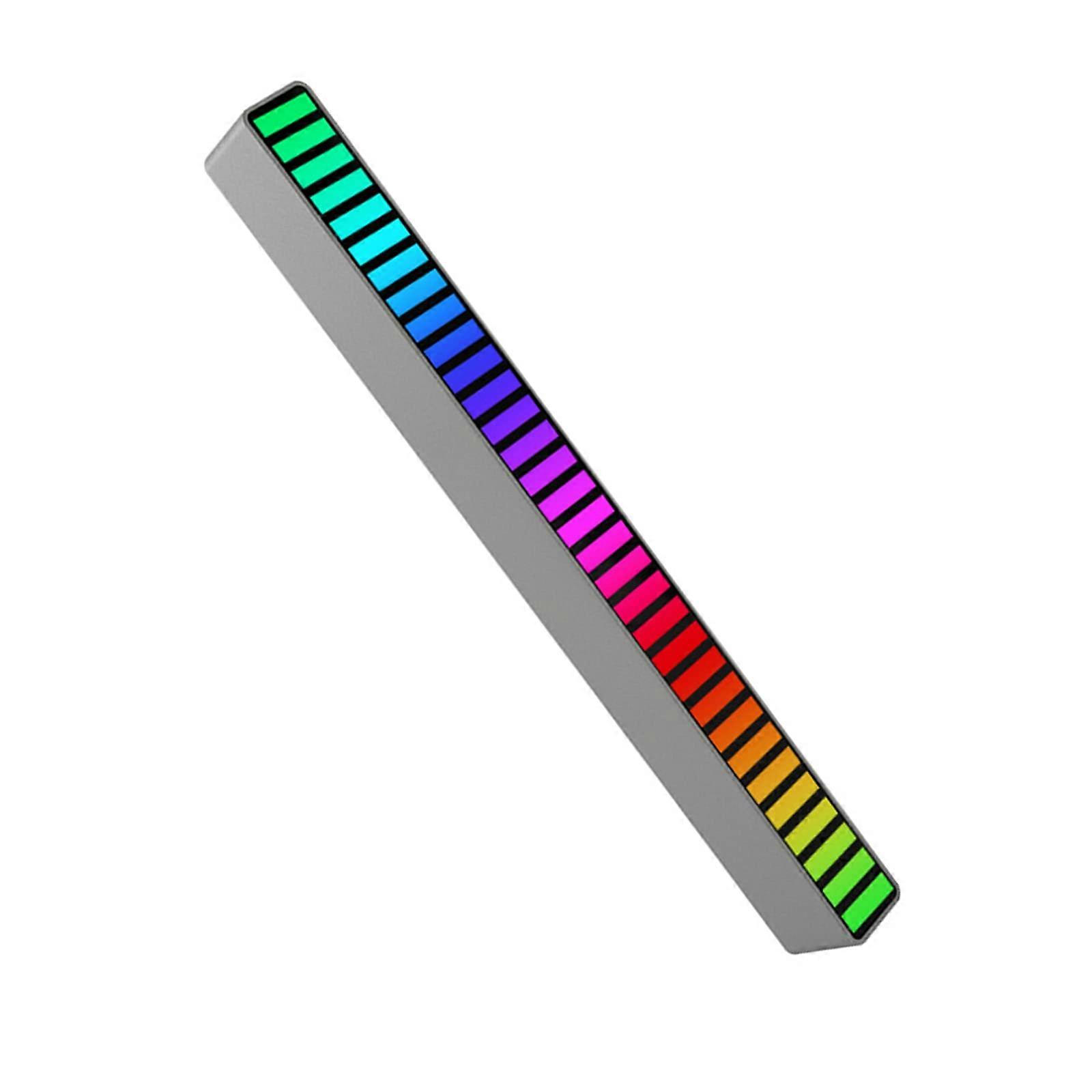 RGB Sound Control Pickup Rhythm Light Voice Activated Colorful LED Ambient Strip Light with 32 Bit Music Level Indicator