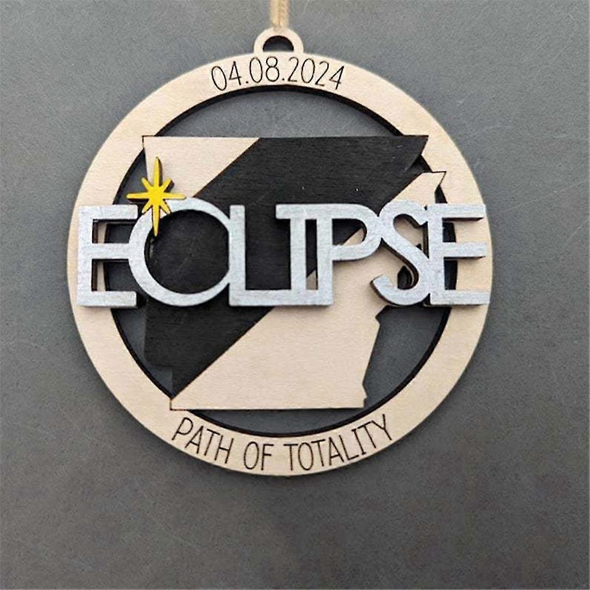 Solar Eclipse 2024 Ornament, 2024 Solar Eclipse Decorations, 2024 Eclipse Souvenir F