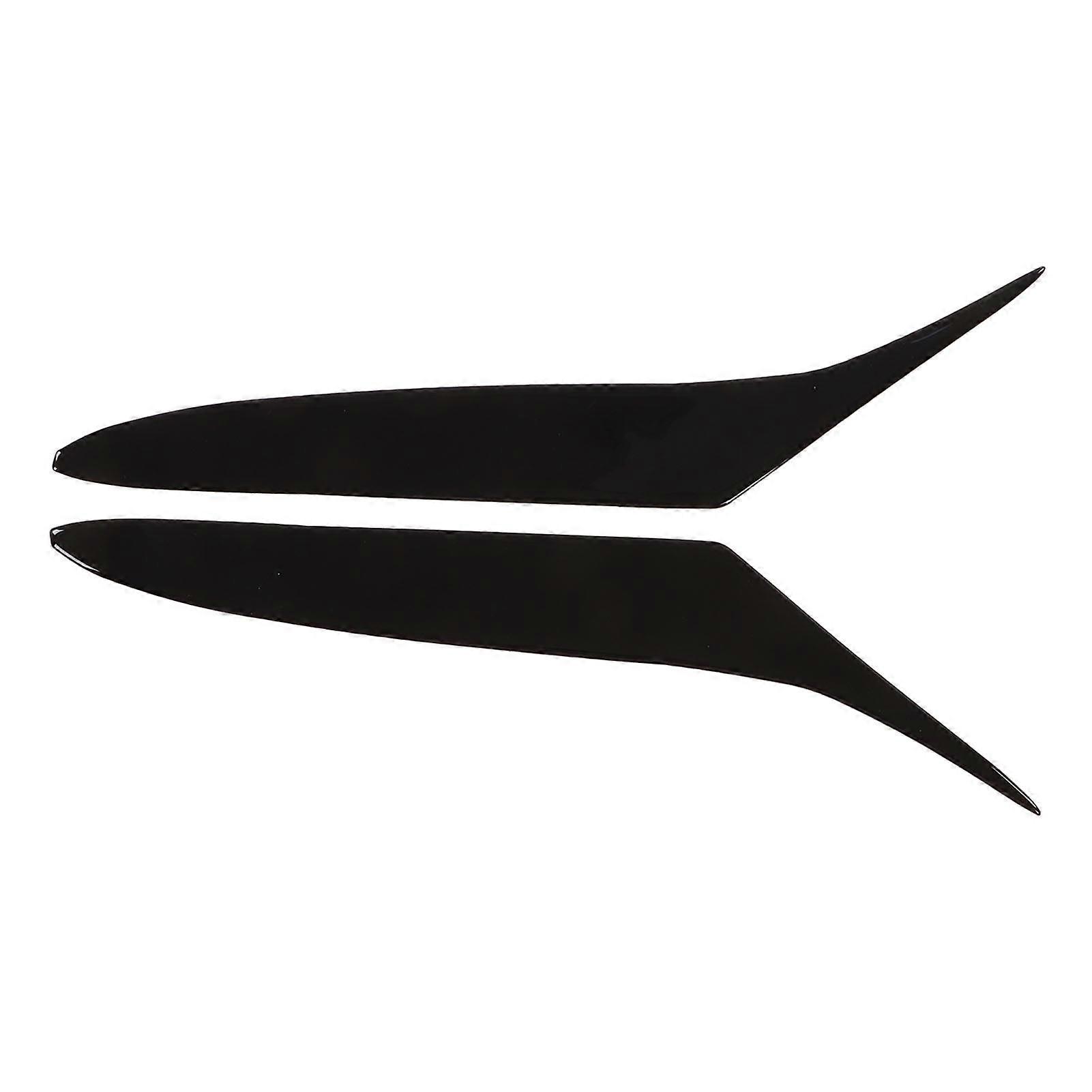 2PCS Front Headlight Eyebrow Gloss Black Decoration Soft Plastic Replacement for Mazda RX8 2004?2008