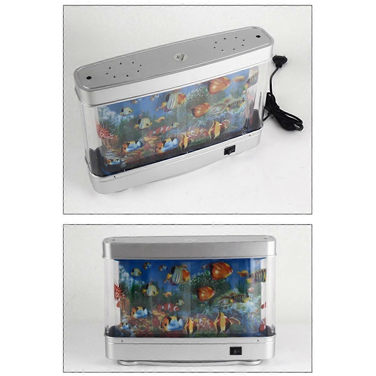 Dynamic Virtual Ocean LED Fish Tank Lamp Dolphin Artificial Tropical Landscape Aquarium Night Light