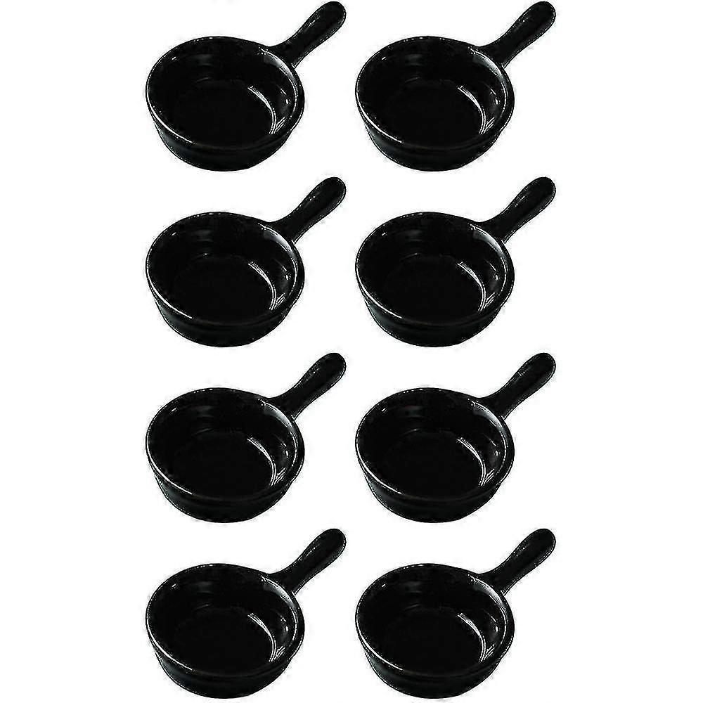 8 Pcs Ceramic Sauce Dishes Mini With Grip Handle For Condiment