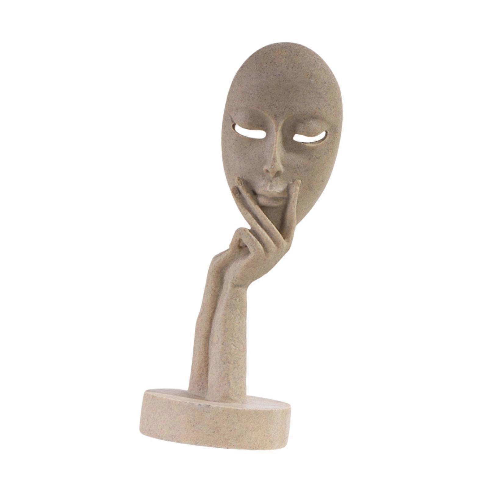 Resin Figurine Gift Abstract Thinker Statue for Table Centerpieces Fireplace