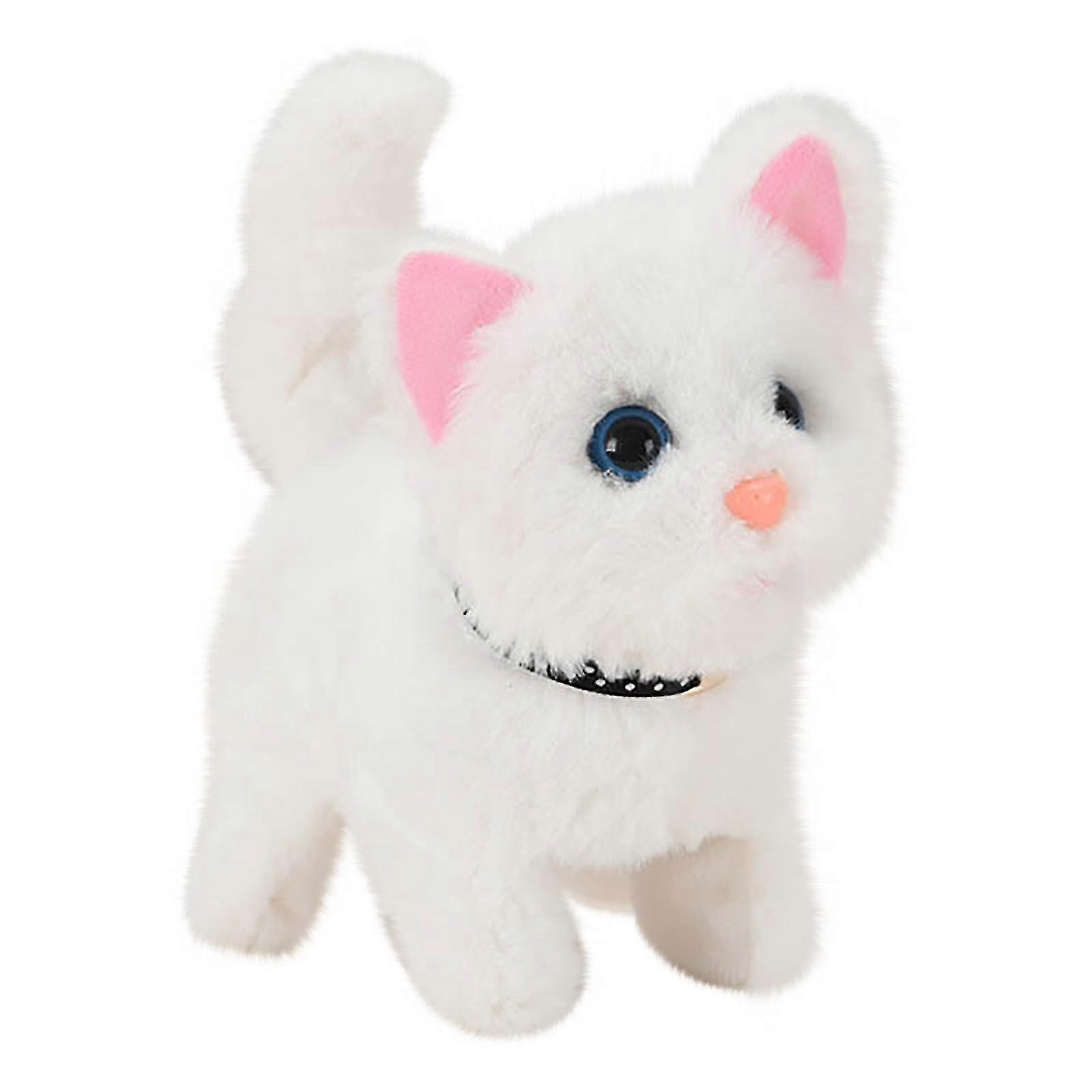 Robot Cat Plush Cat Stuffed Animal Interactive Cat, Walk, Bark And Move Tail Electronic Cat Pet, Robot Cat Cat Toy, Toy Cat Children's Birthday Christ