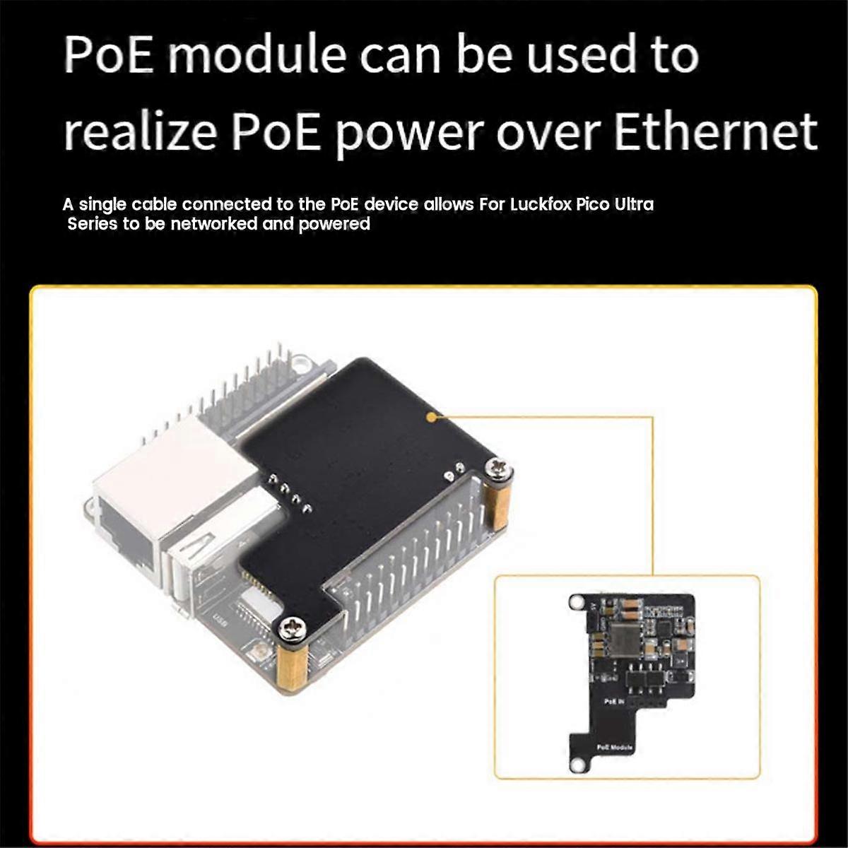 För Pico Ultra WiFi-utvecklingskort + POE-modul RV1106 RISC-V Linux WiFi6 + BT5.2 8G EMMC stöder PoE Ethernet