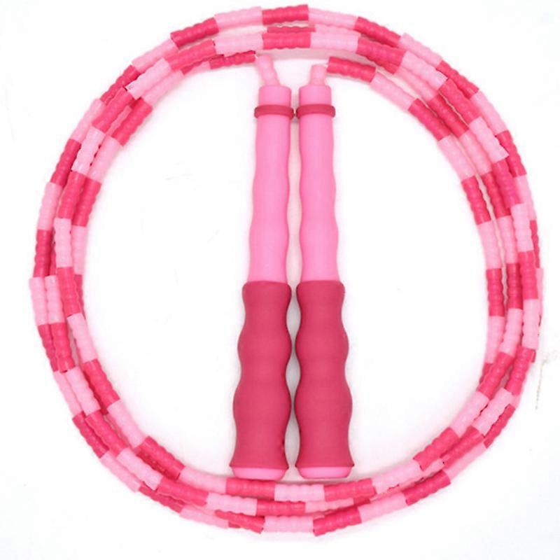 Jump Rope Soft Beaded Tangles-Free Segmented Adjustable Length Skipping Rope Fitness Equipment for Kids New