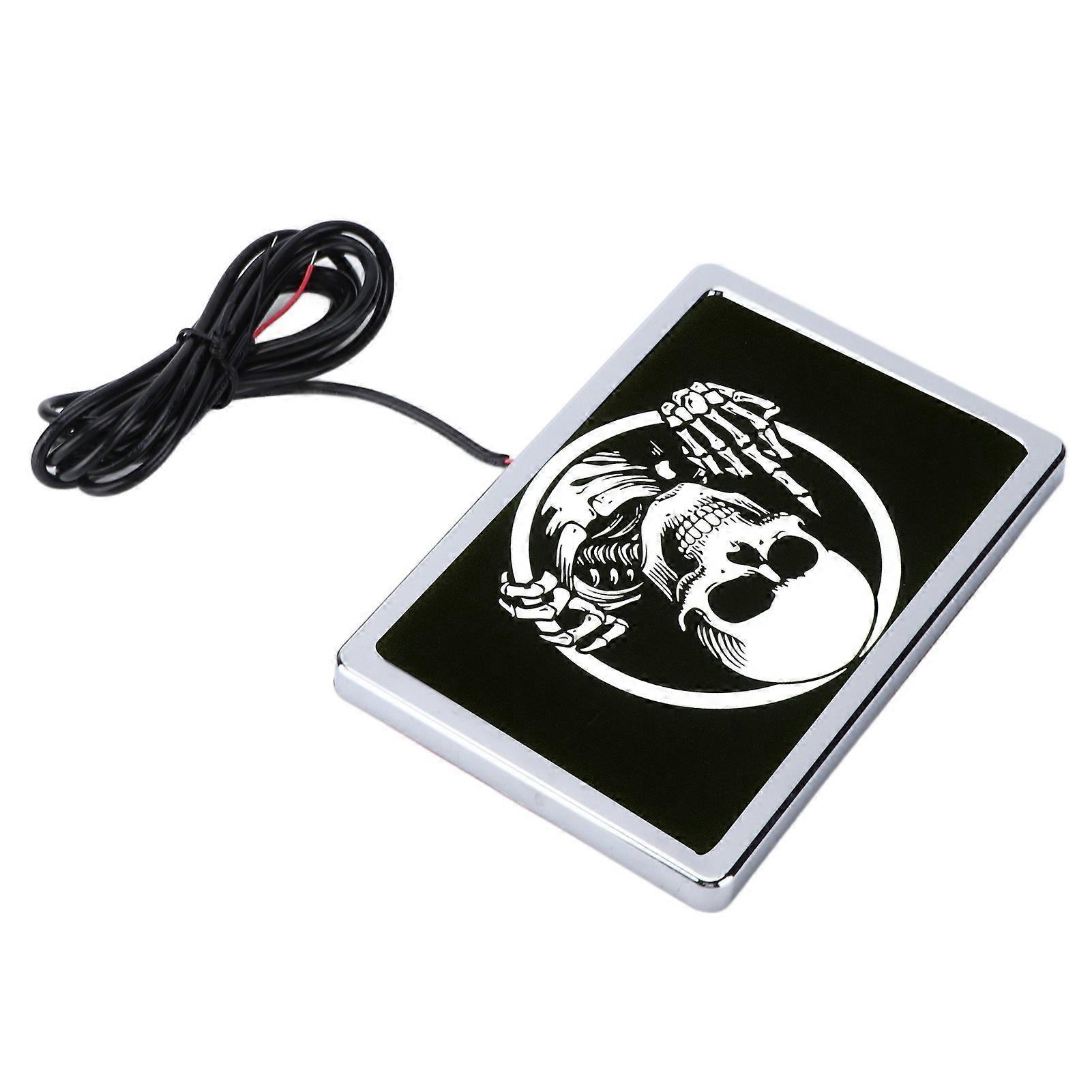 LED Flag Light 4x6in DC12V Skeleton Pattern Universal Accessory for Motorcycles UTVs ATVs