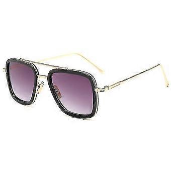 Tony-stark Edith Avengers Iron-man Sunglasses Retro Square Glasses/BL