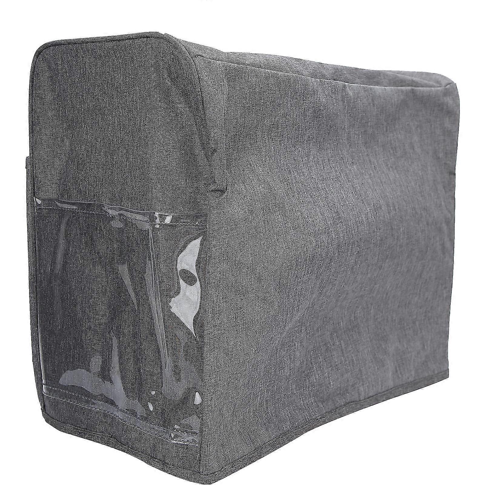 Gray Sewing Machine DustProof Cover with Storage Pocket - Craft Supplies Protector
