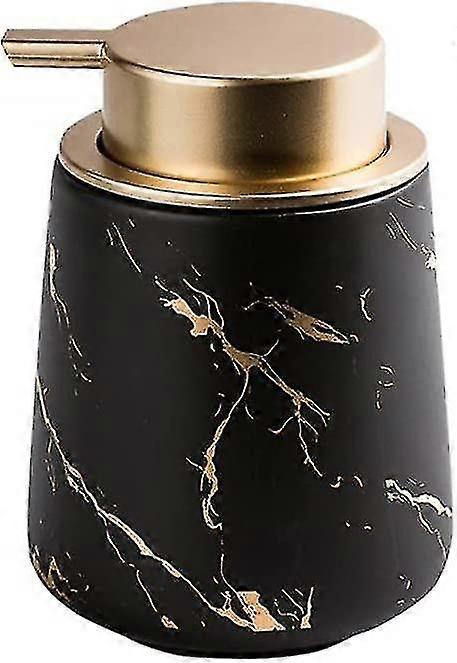 13.53oz Ceramic Dish Soap Dispenser (marble Matte Black)