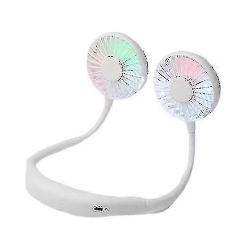 Hanging Neck Small Fan With Led Lights