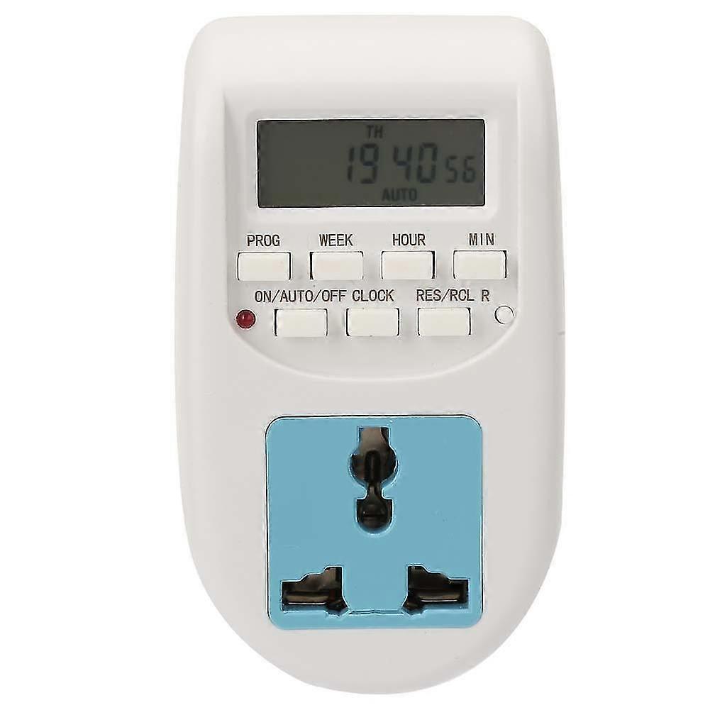 EU Plug Digital Display Programmable Energy Saving Socket Timer 220V