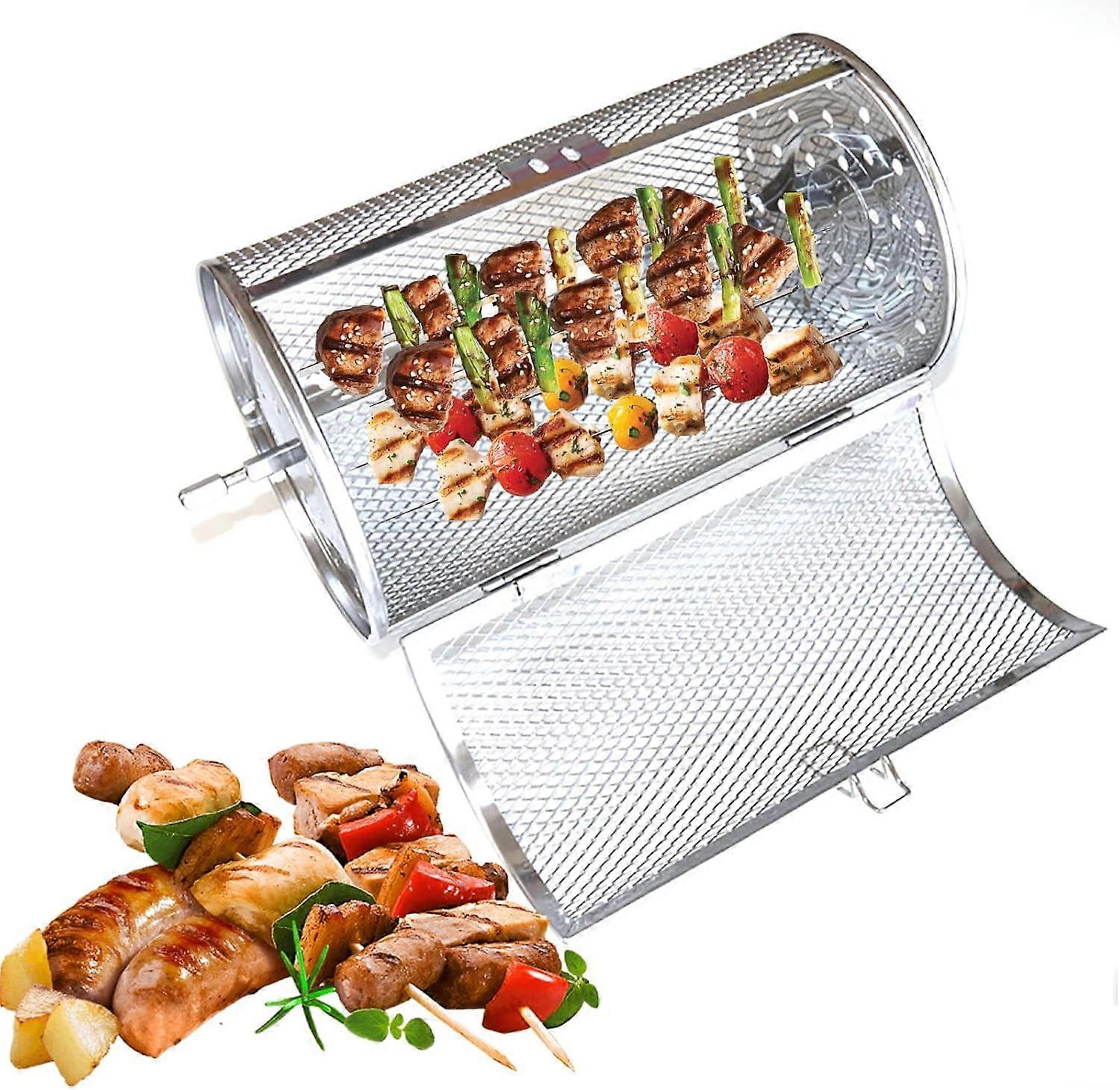 Rôtissoire Panier Grill Rôtissoire Tambour Acier inoxydable 360 Rolling Grill Masterly