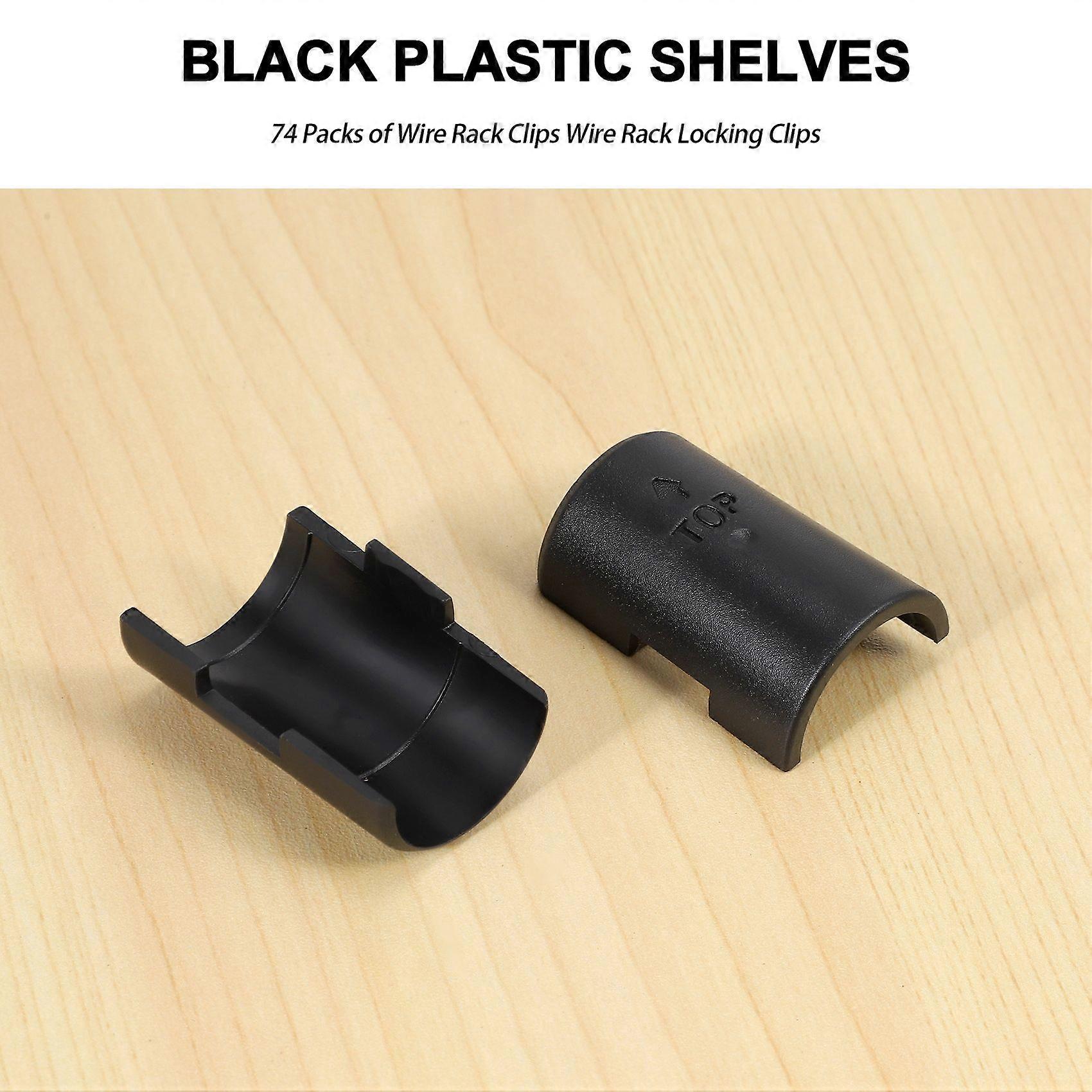 74-Packs Wire Shelf Clips Wire Shelving Shelf Lock Clips for 1 Inch ...