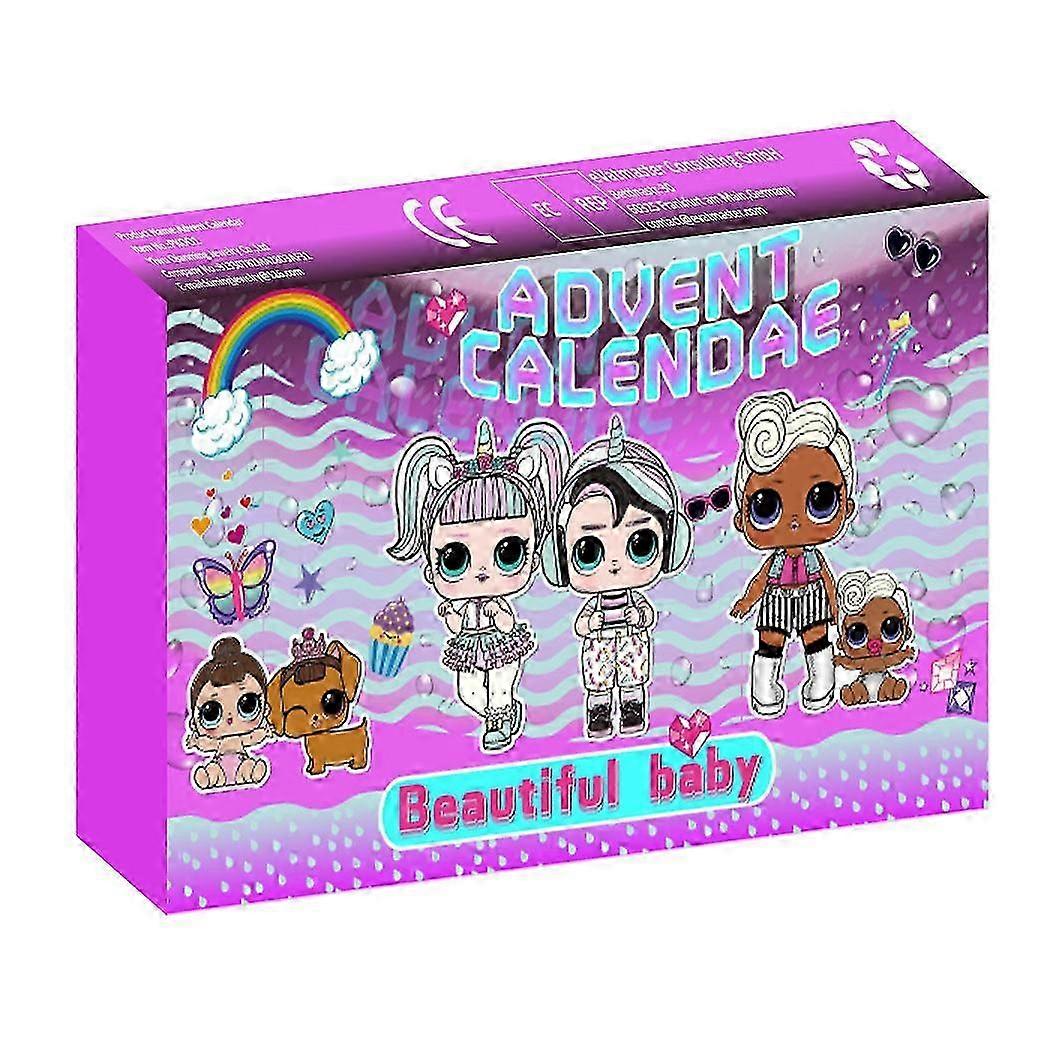 מכירה חמה חג המולד 24 ספרות ספירה לאחור בובה לוח השנה הופעה חג המולד קופסה עיוורת בגדי ריקוד ילדים צעצועים מתנות