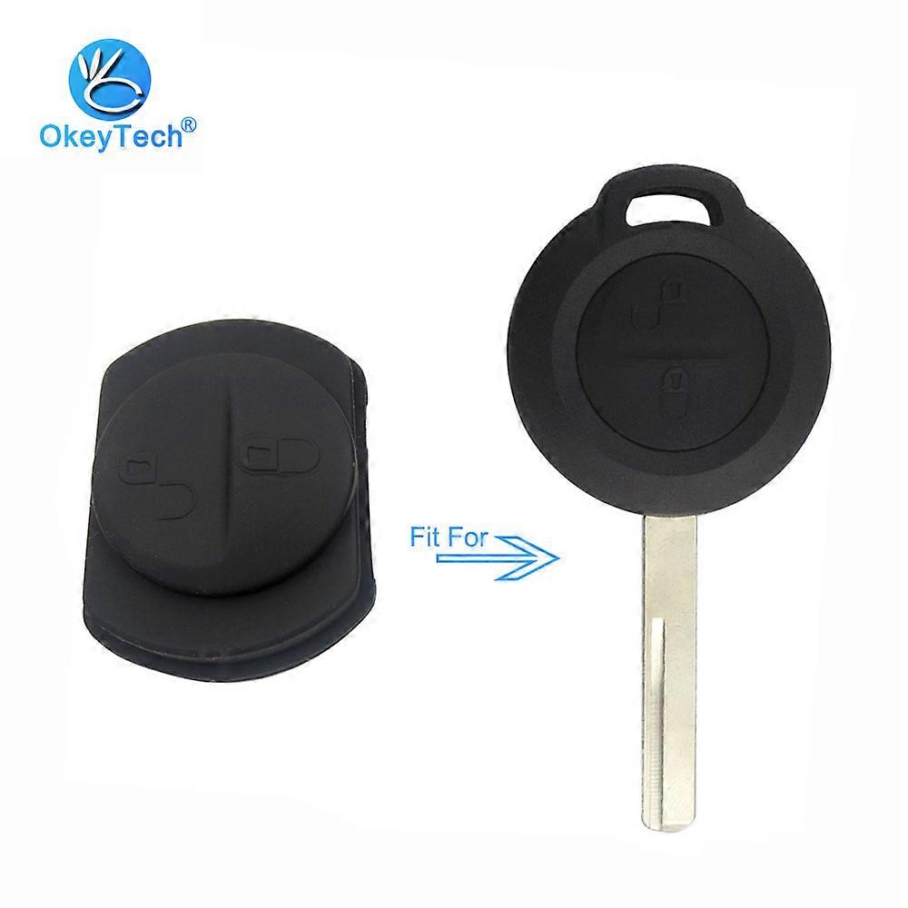 OkeyTech for Mitsubishi Key Pad 2 Button Replacement Key Case Repair Silicone Button Car Key Pad For Mitsubishi Colt Warrior