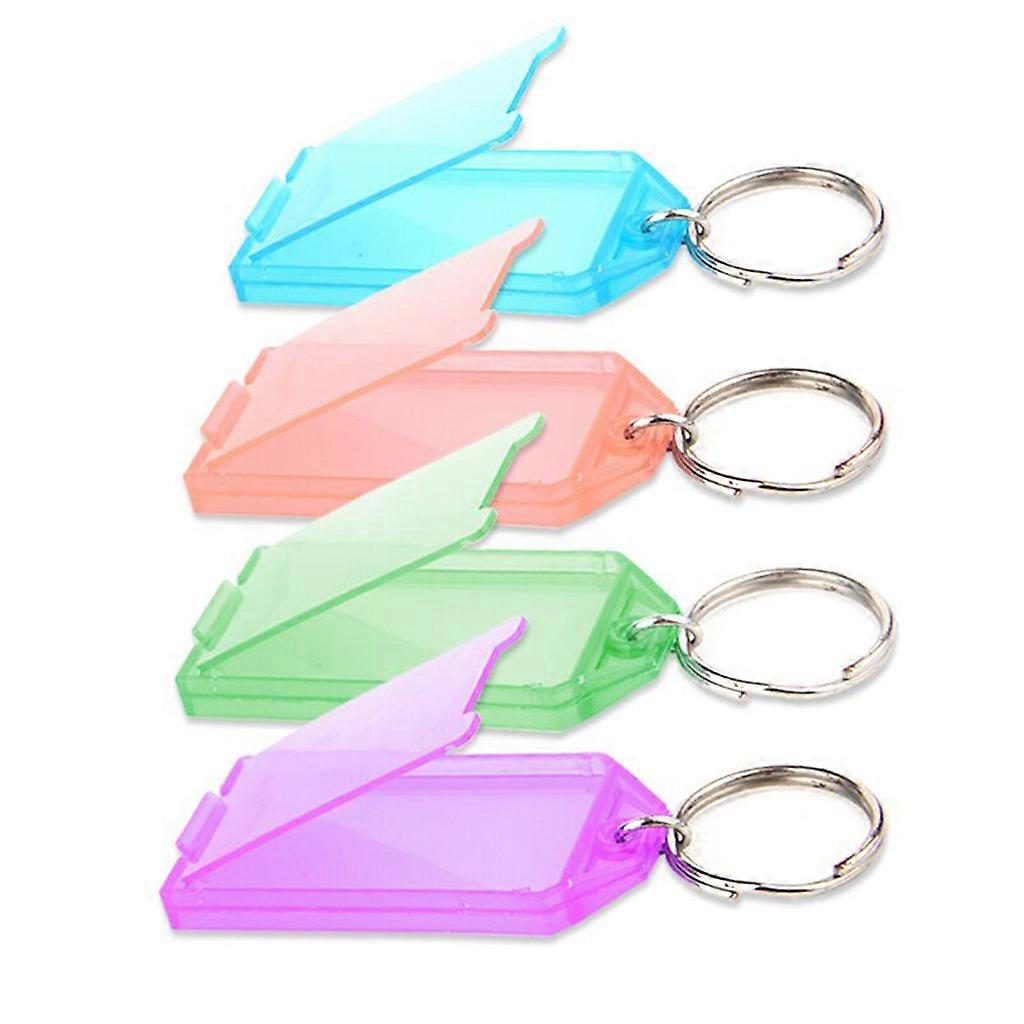 20 Pieces for Creative Plastic for Key Tags Transparent ID Label Window for Key