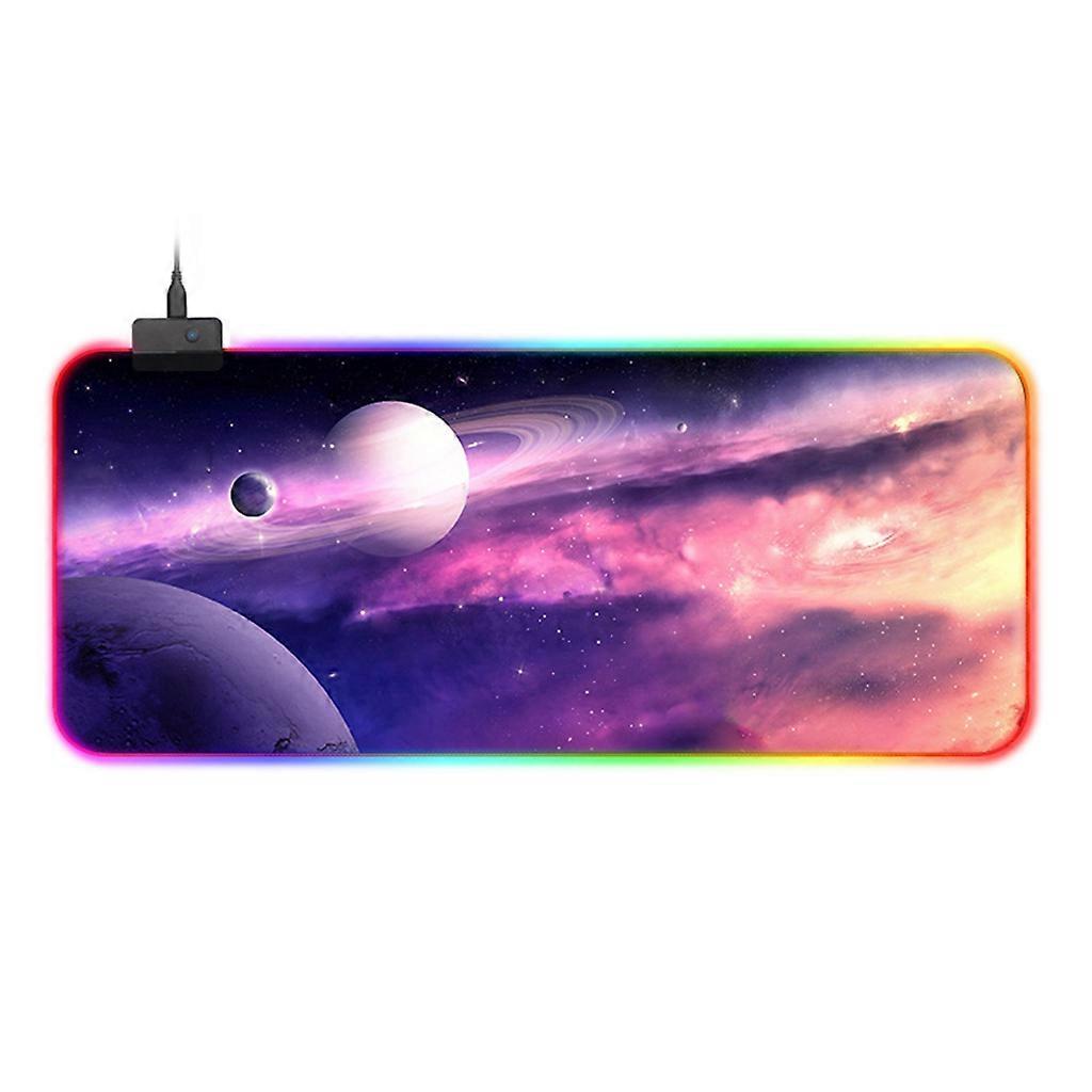 RGB Gaming Mouse Pad Non-Slip Large Cool Gaming Mouse Mat with 14 Types Light
