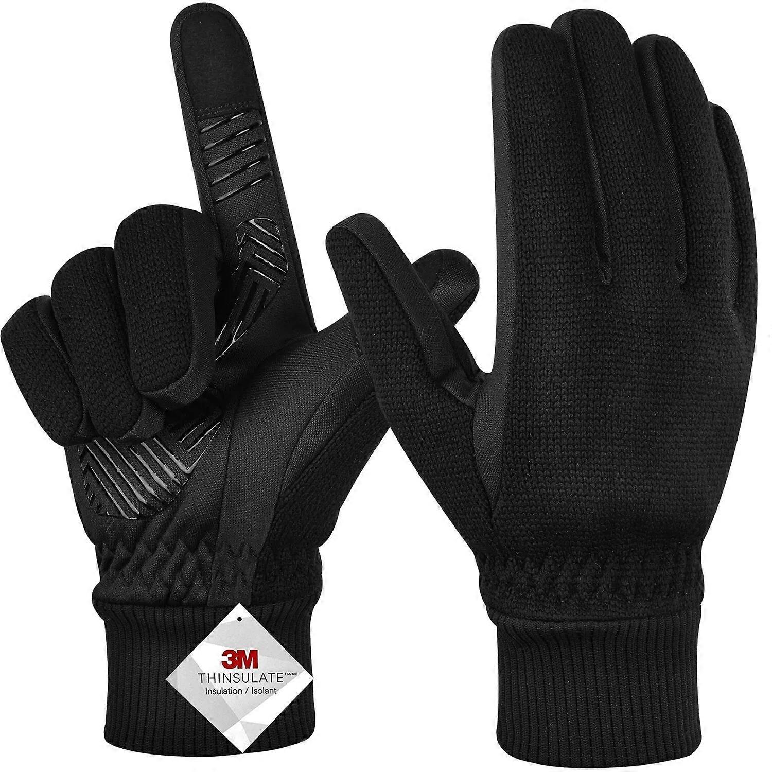 Gloves MOREOK Winter Gloves 3M Thinsulate Warm Gloves Anti-slip Mitten Touchscreen Bike Cycling Glove for Driving,Skiing,Running,Hiking