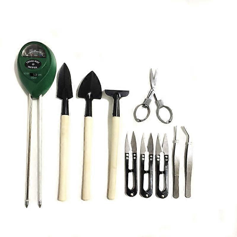 9 Pcs Bonsai Tools With Soil Moisture Meter, 3-in-1 Moisture