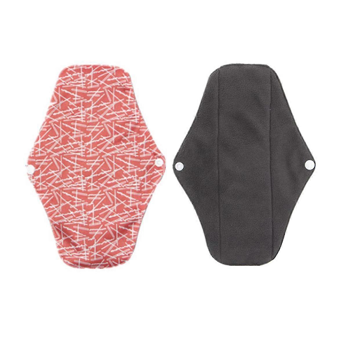 5pcs Cloth Sanitary Towel Reusable Foldable Bamboo Charcoal Portable Menstrual Mama Pads For Female Ladies 1pc