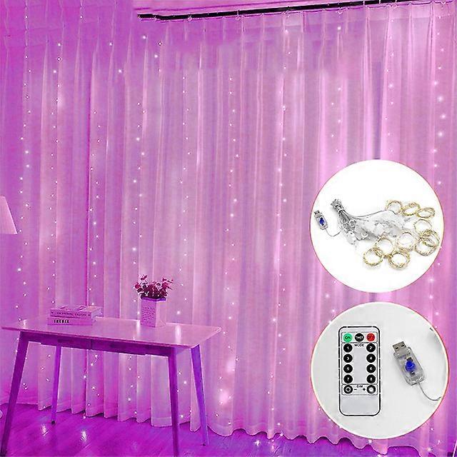 Curtain Garland Fairy String Lights Christmas Decoration USB Remote Control Holiday Lighting Party Wedding Christmas Decorations