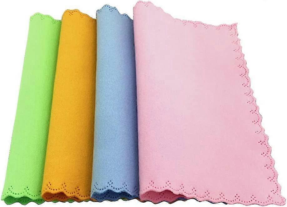 Reusable Glasses Microfiber Cleaning Cloths (random Color) 10 Pcs