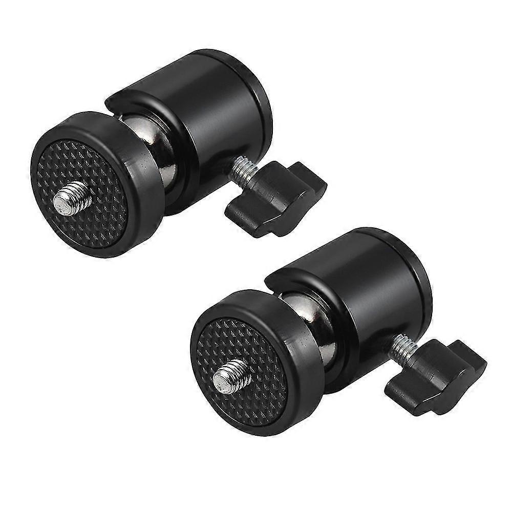 2pcs 360 Degree Rotating Swivel Mini Tripod Ball Head With 1/4" Screw Thread Base Mount For Dlsr Camera Camcorder Led Ligh