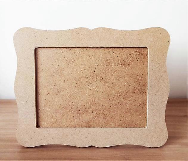 6pcs Blank Embryo Photo Frame DIY Handmade Wooden Background Embryo Material Set Table Children Adult Creativity Rectangle