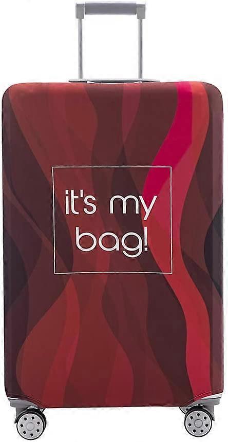 Kryt na zavazadla Omyvatelný chránič kufru proti poškrábání Obal na kufr Pojme zavazadla o velikosti 18-32 palců (červený proužek, S)