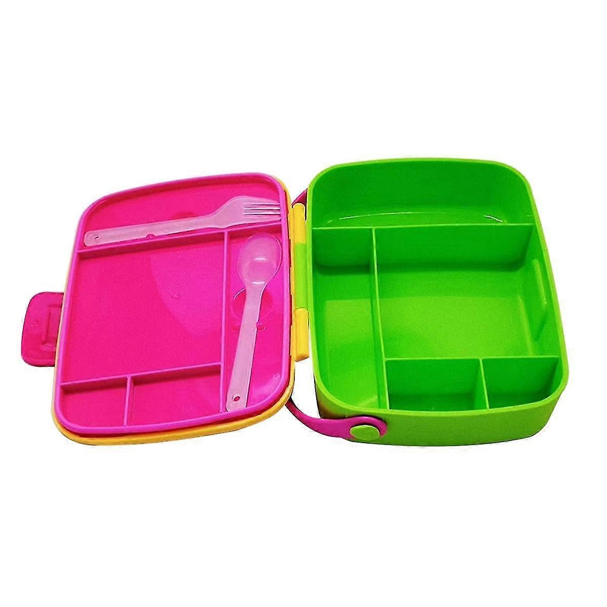 Frame Plastic Lunch Box Portable Lunch Box With Spoon Fork Lunch Box Sealed -keeping Box A